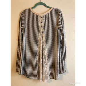 lace backed blouse